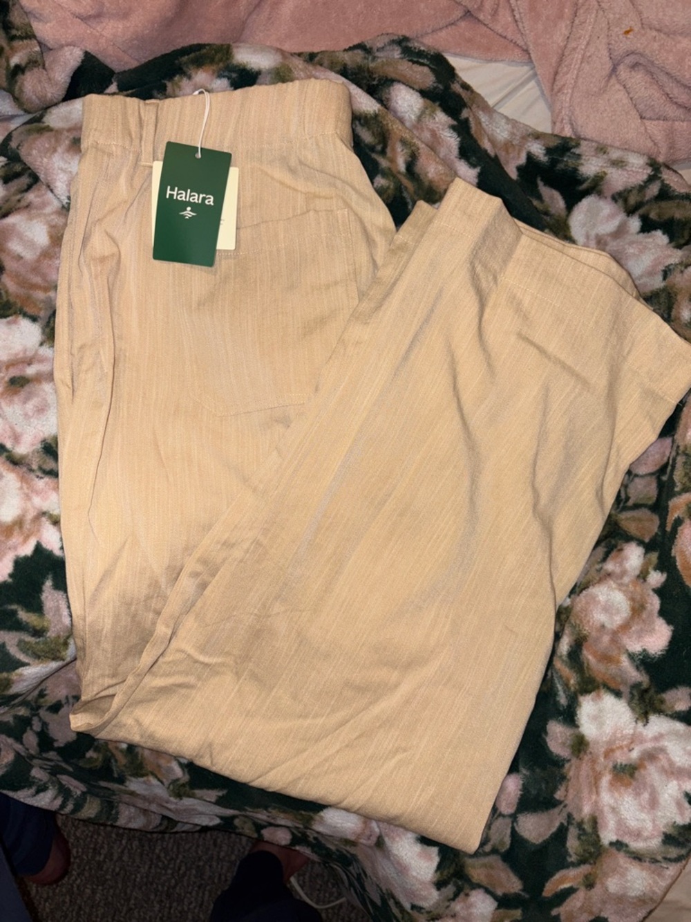 HALARA  Tan Drawstring pants